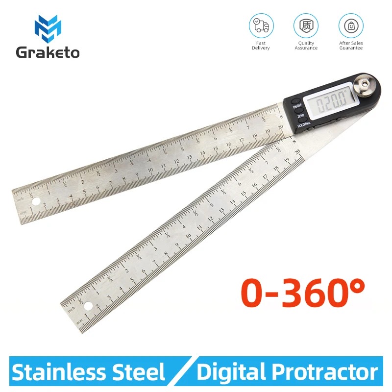 Digital Protractor Goniometer Electronic Carpenter Tools Angle Finder Multi Angle Measuring Ruler Digital Meter