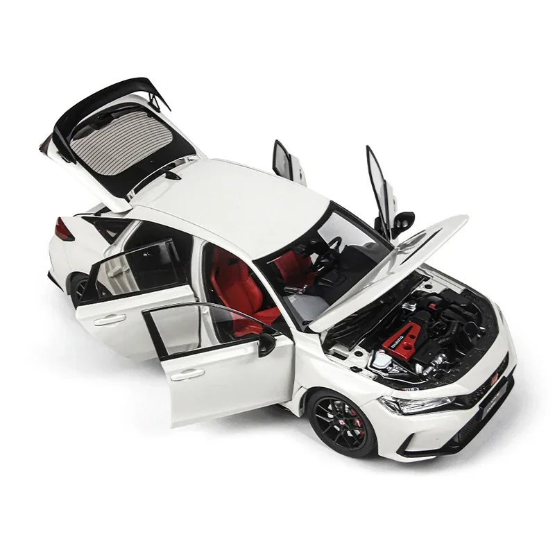 1:18 Scale Honda Civic Type-R 2023 FL5 White Diecast Model Car