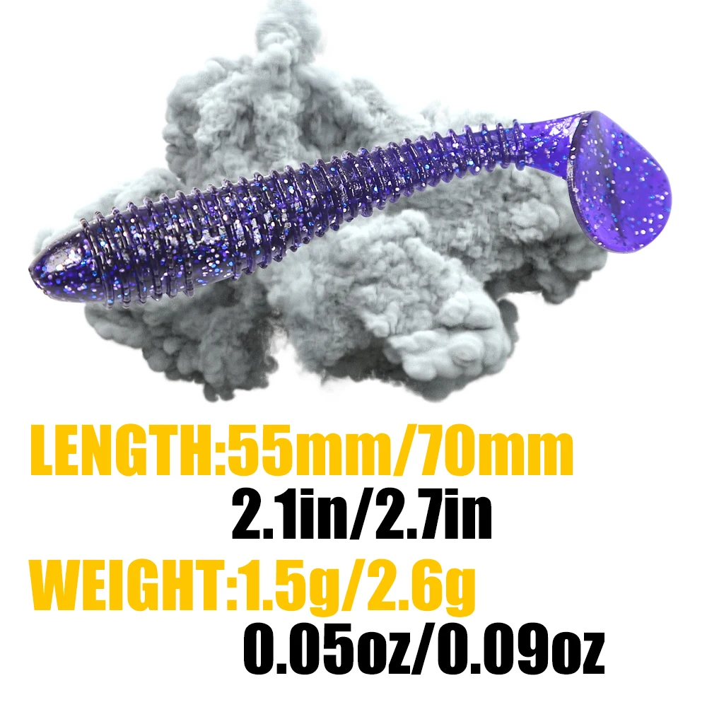 B&U Fat Impact Ring Shad Soft Lure - Premium Swimbait Jigging Bait