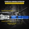 Hydraulic Flaring Tool Kit 3/16"-1/2" 45° Double Brake Flare Tool with Tube Cutter and Deburrer 32 PCS Tube Flaring Tools 4