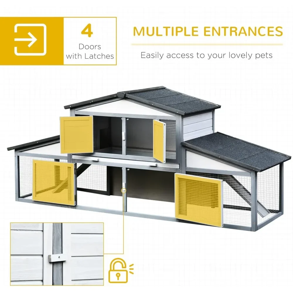 89" Outdoor Rabbit Hutch 3