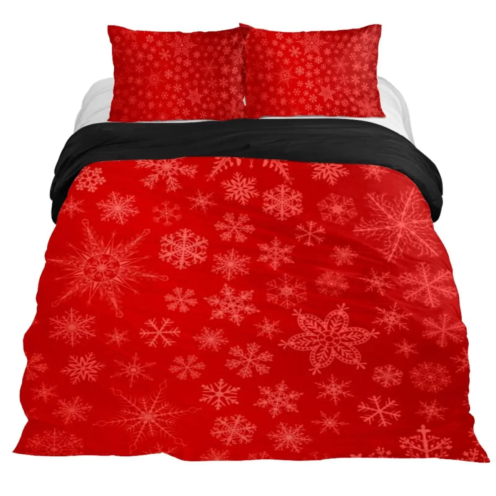 Stillshine Literie 3 Pièces 220x240 Noël Housse De Couette Et Taies 3D Père Noël Polyester Ultrafin Doux Et Respirant