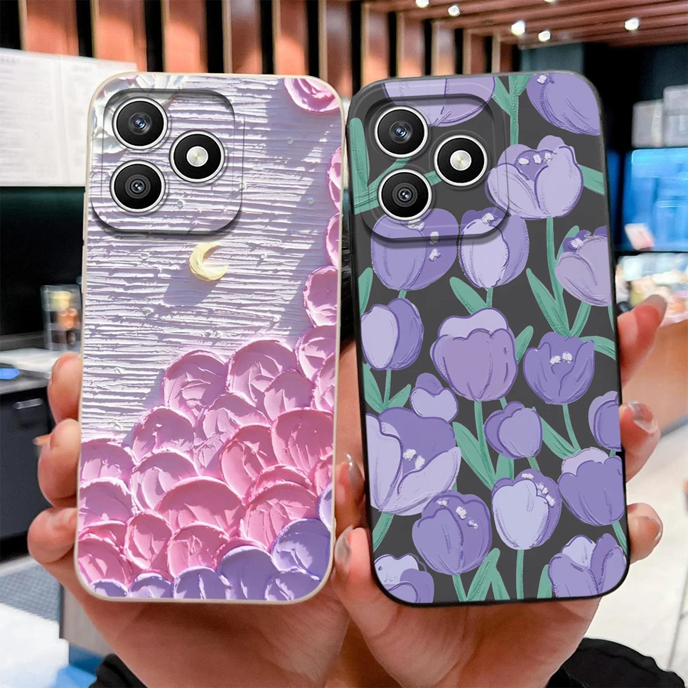 Green Cute Rabbit Pattern Silicone Case for For Honor X8D - Flexible, Anti-Drop with Full Camera Protection