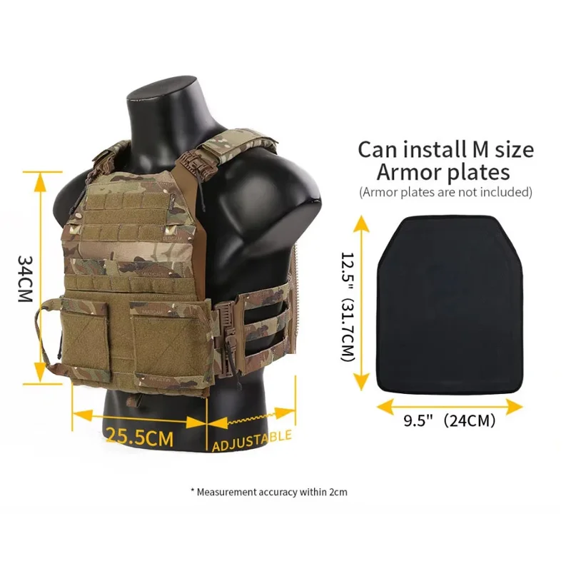 Emersongear 퀵 릴리스 Jum 플레이트 캐리어 2.0 전술 조끼 하이킹 사냥 전투 Molle Airsoft 나일론 야외 EM7403