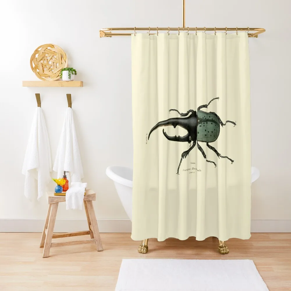 

Hercules Beetle Illustration Shower Curtain Waterproof Shower In The Bathroom For Bathrooms Curtain