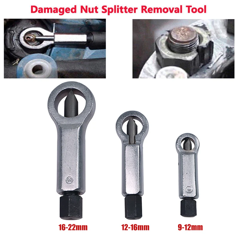 80/102/130mm Nut Splitter Tool nut splitter tool Damaged Nut Splitter Remover Rusty Nut Splitter Spanner Remove Cutter Tool Steel Wrench