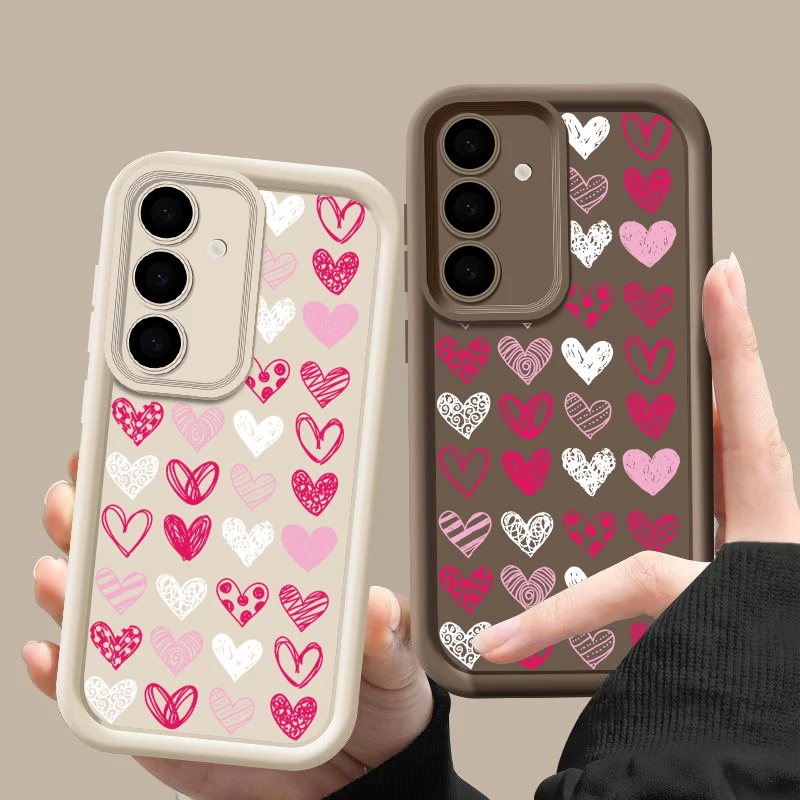 Love Heart Pattern Soft Phone Case – Stylish and Protective Cover