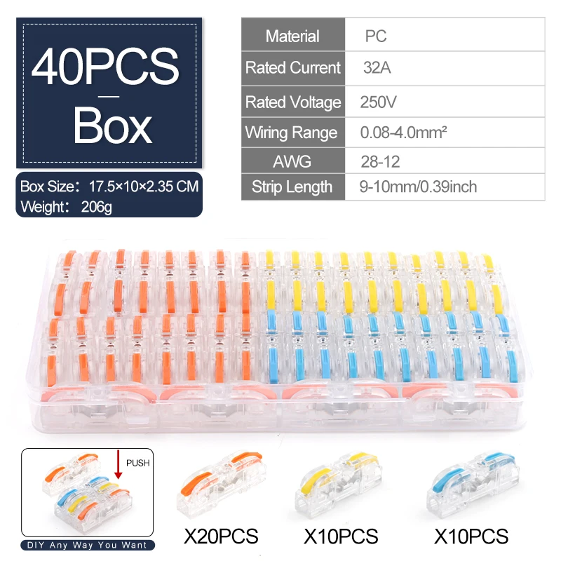 Boxed 40PCS T Mix