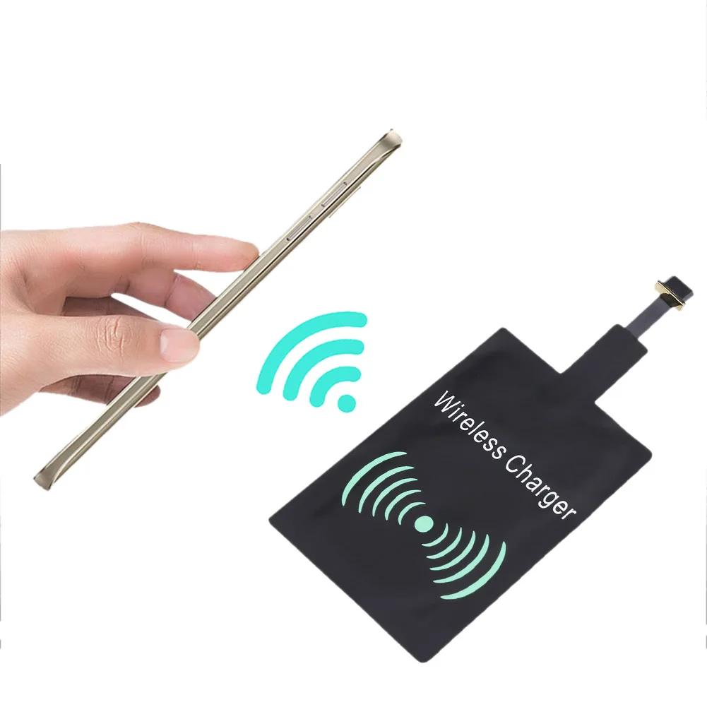 USB Wireless Charger Universal USB Qi Wireless Charger Adapter Pad for Android Charging Receiver for Travel Business Use Convenience Tool