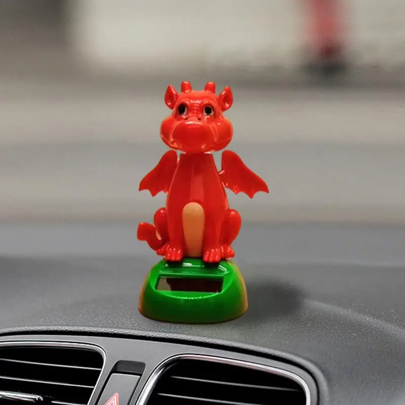 

Car Solar Powered Dinosaur Car Ornaments Interior Cute Shaking Mini Swing Figures Dancing Desk Ornaments Car Interior Decoration