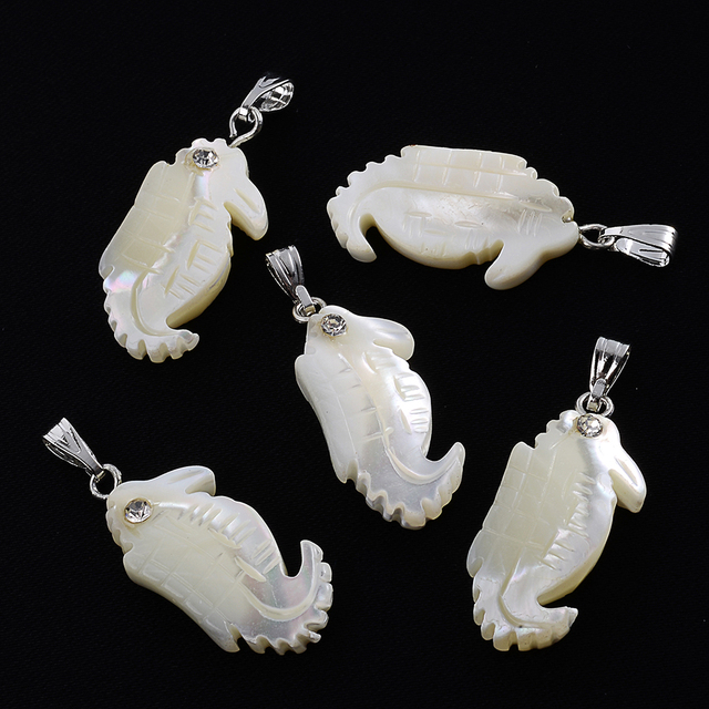 Shell Beads Mother of Pearl Love Cross Fish Animal Style Pendant Charms Beads for Necklace Earring DIY Jewelry Making