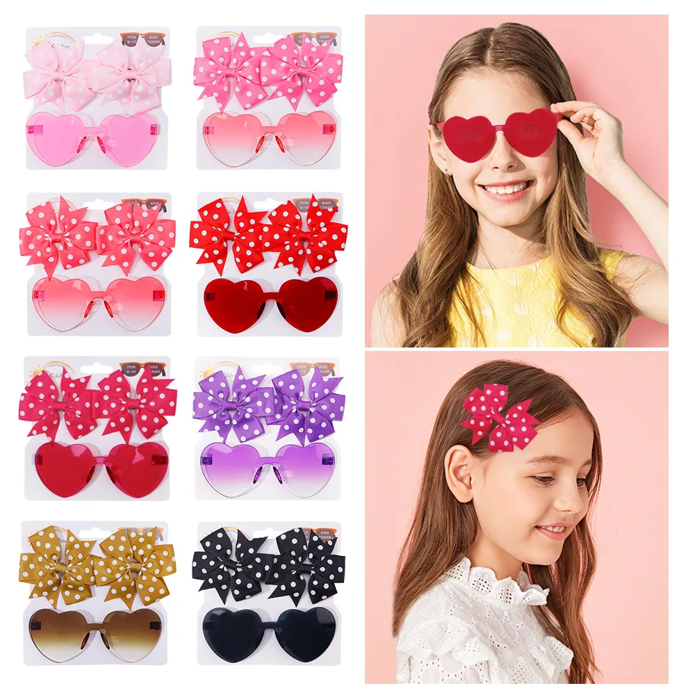 Butterfly Hair Clips for Girls - Cute Glasses Hairpins Headband Set Fashion Party Hair Accessories Gifts Kids Bow Barrettes