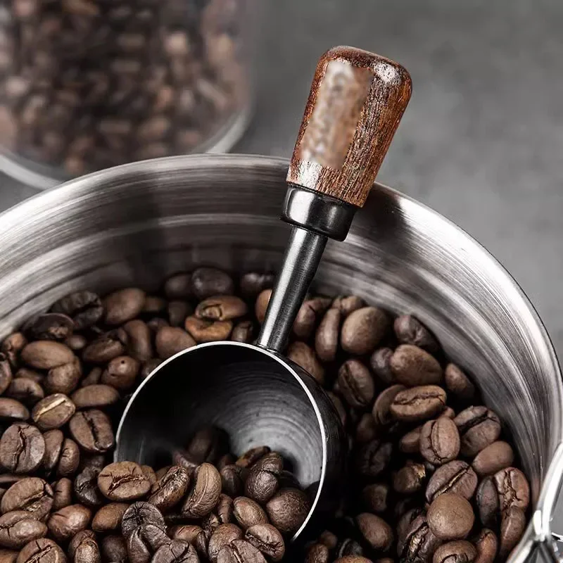 1pc Walnut Handle Measuring Spoon Coffee Powder Spoon Kitchen Home Baking Tool Measuring Cup Measuring Tools for Kitchen