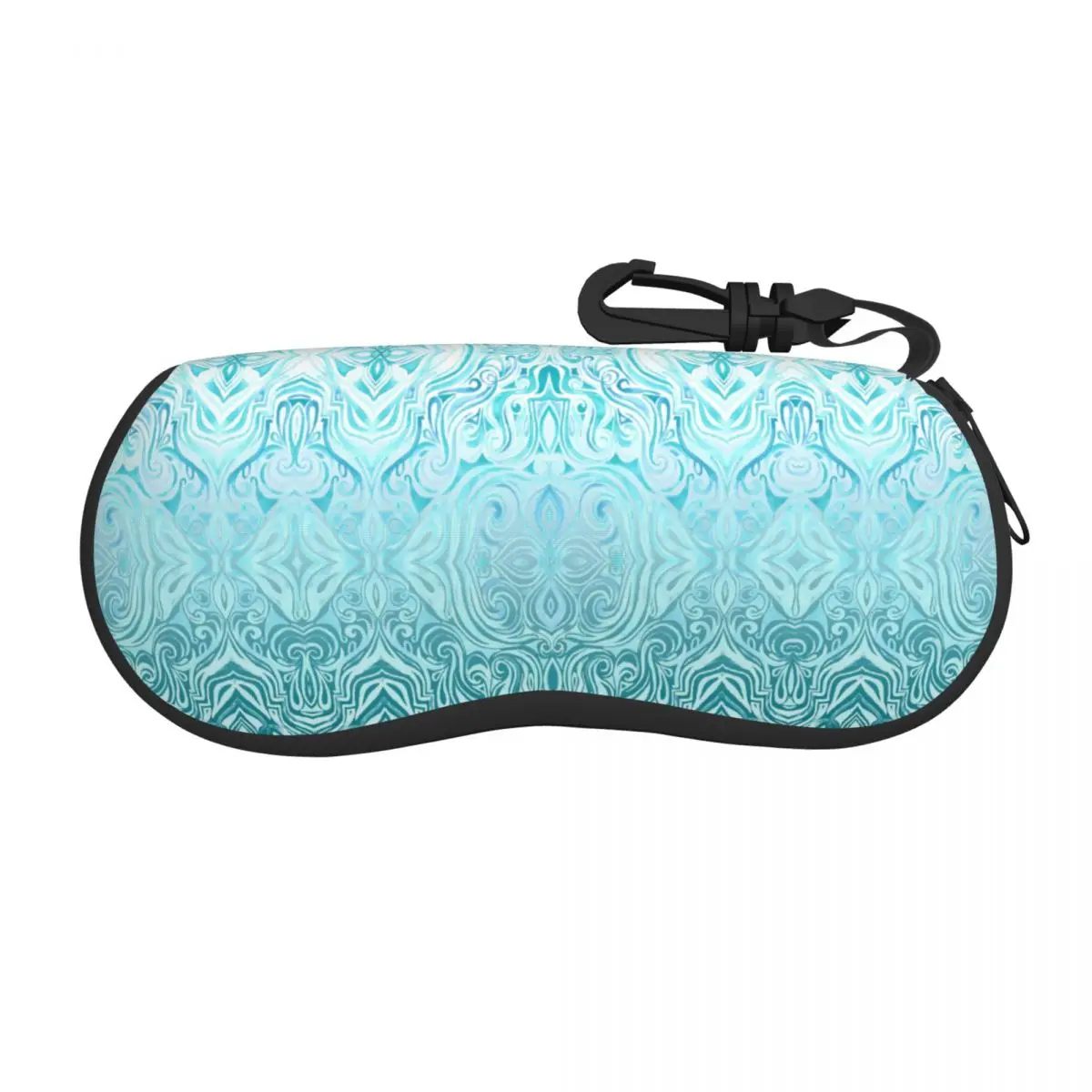 

Turquoise Geometric Patterns Art Sunglasses Soft Case Neoprene Zipper Shell Eyeglass Case Custom Protective Box For Glasses