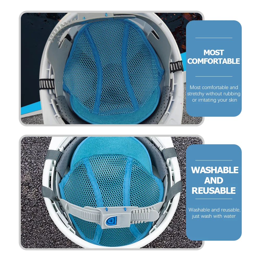 Windproof Liner Blue Lining Hard Hat Safety Head Protection Riding Cooling Pad Polyester Man Men Hats 2 Pcs safety helmet