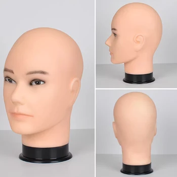 Testa di Manichino con Supporto Nero Regolabile, Ideale per Acconciature, Styling e Formazione in Cosmetologia, Resistente, Realistica e Facile da Usare