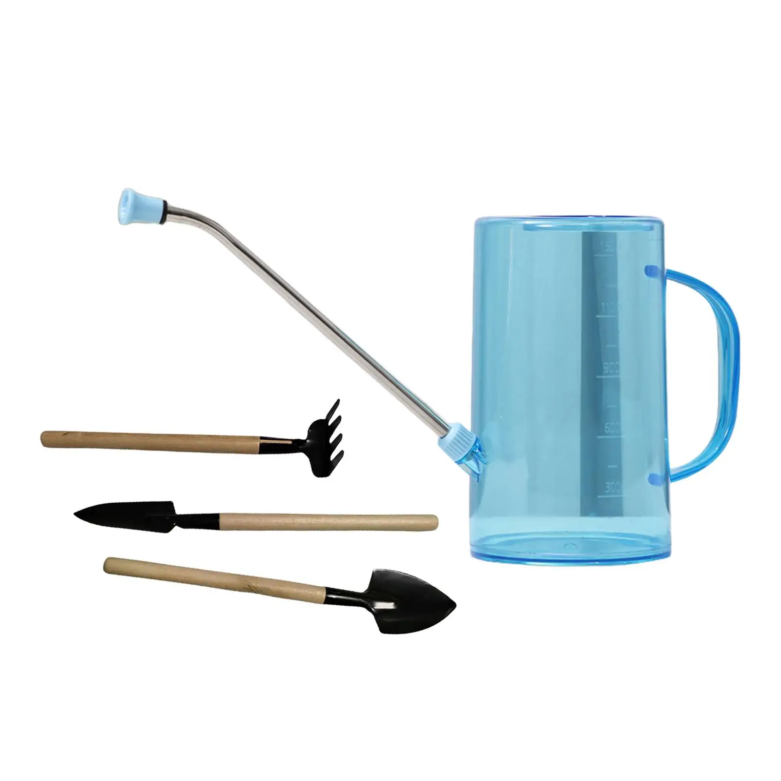 Watering Can with Stainless Steel Long Spout Ergonomic Handle with 3Pcs Gardening Tools for Garden Succulents Household Bonsai