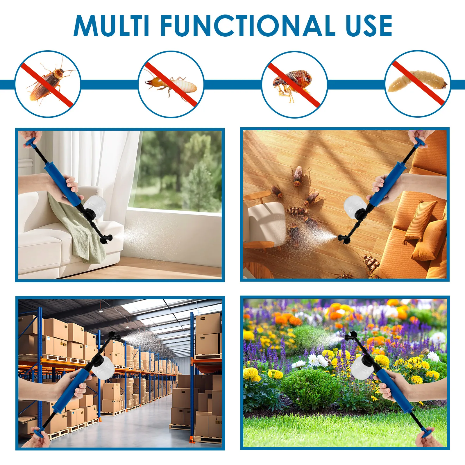 Garden Sprayer Plastic Diatomite Powder Sprayer High Pressure Air Pump Manual Powder Applicator Dispenser Yard Agriculture Tools