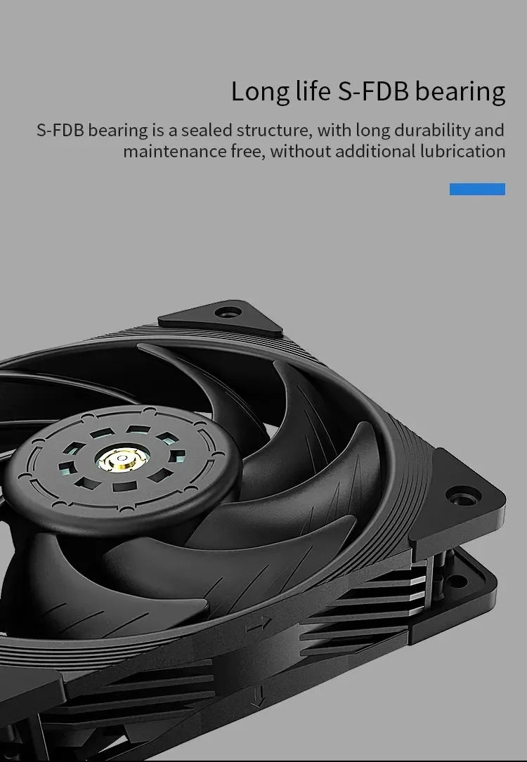 T30 Computer Case Fan 12CM 4PIN PWM CPU Cooler Fan PC Case Silent Fan 120mm
