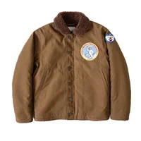 Red Tornado Naval N-1 Deck Jacket Jungle Cloth Shell Alpaca Lined Coat Men Vintage Workwear 1