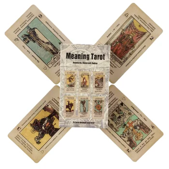 Meaning Tarot Cards A 78 Deck Oracle English Visions Divination With Keywords Reversed Zodiac Playing Game