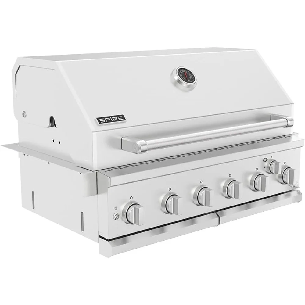 

Premium Grill Built-in Head, 6-Burner with Rear Burner Propane Grill, Convertible to Natural Gas, 36 inches Built-In