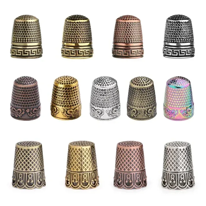 1pc Vintage Copper Sewing Thimbles Silver Gold Finger Protector Tools DIY Craft Household Sewing Embroidery ÙØ§ÙÙÙØ© Ø®ÙØ§Ø·Ø© ÙØ­ÙÙÙØ©