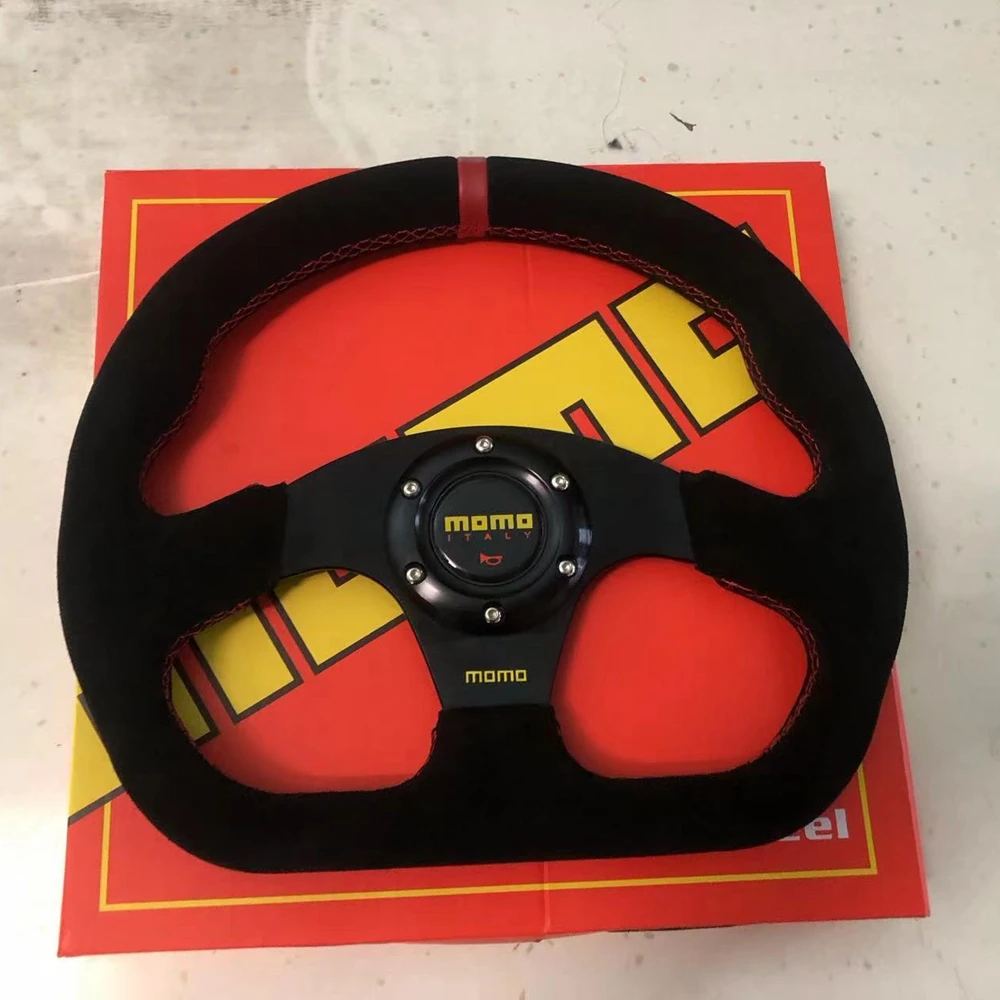 Volant-en-cuir-su-d-de-rallye-JDM-volant-de-voiture-MOMO-de-course-d ...