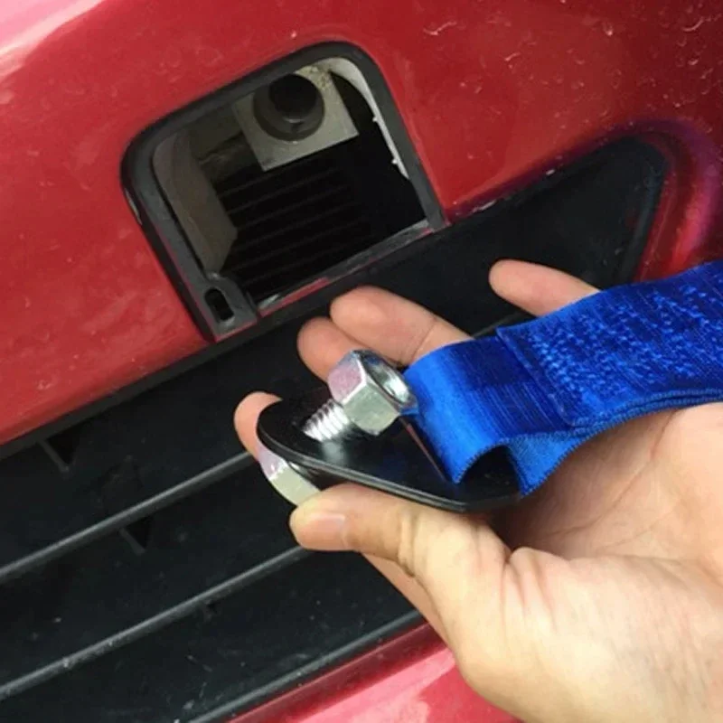 Heavy-Duty Nylon Tow Strap Universal Car Racing Tow Rope 28cm Bumper Trailer Towing Strap Ropes Car Decoration Green Black Red