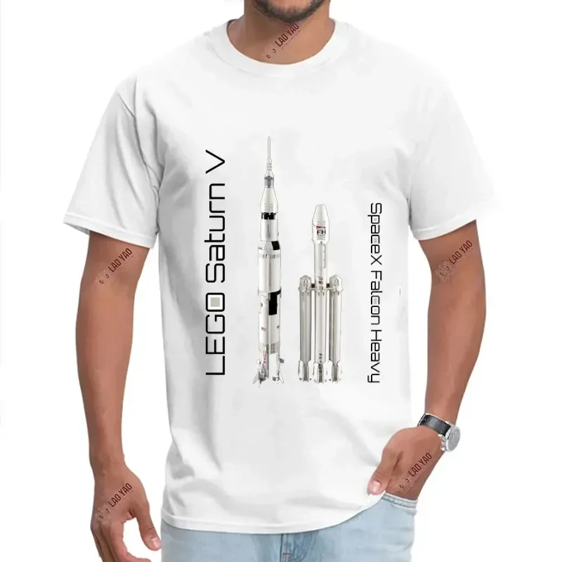 Casual T Shirt Space X Unisex Cotton Tshirt Mars Bfr Rocket T Shirt for Men SpaceX Starship Blueprint Harajuku Punk Elon Musk Engineer Tee
