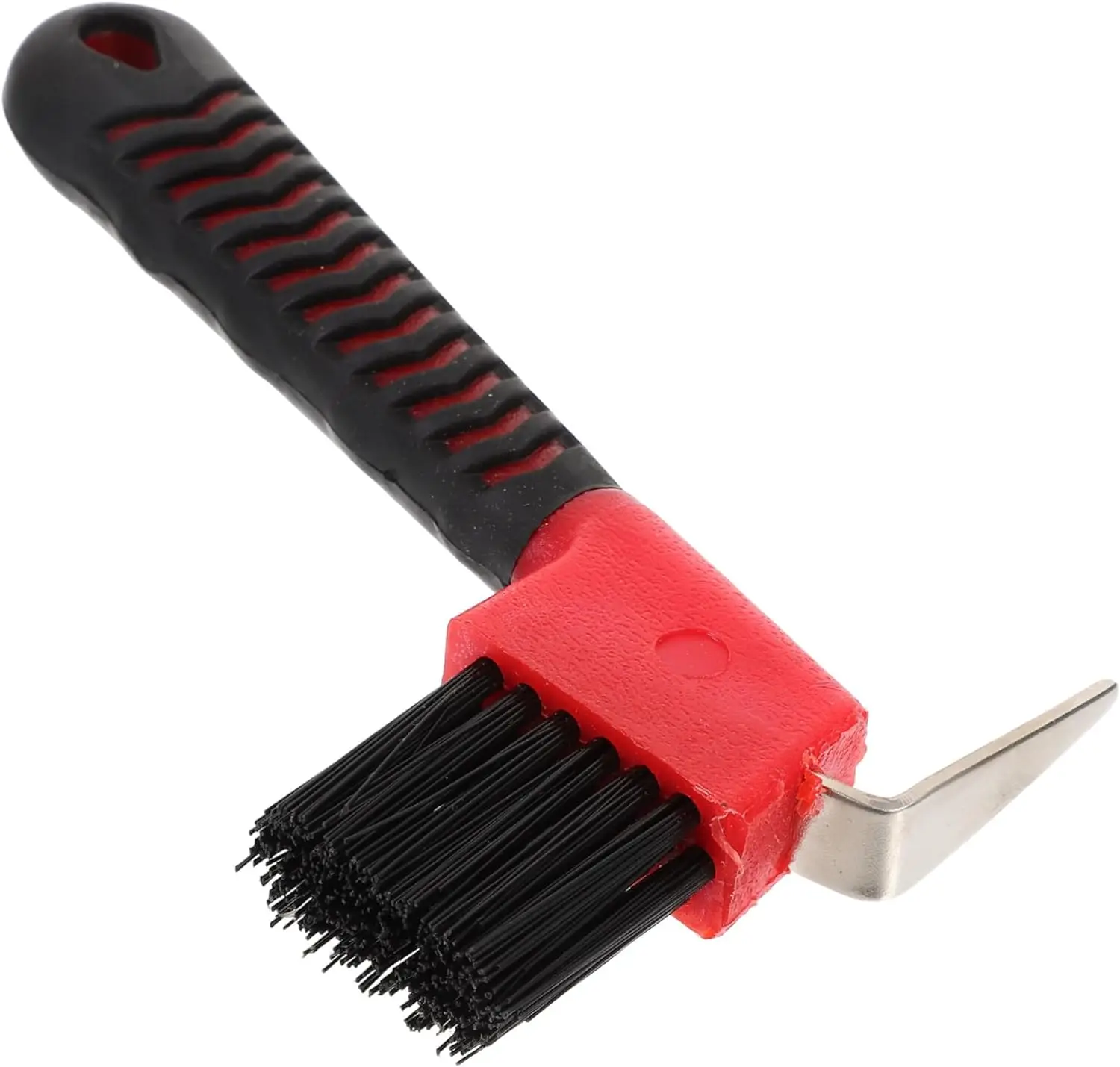 Horse Hoof Pick brush with handle, sturdy horseshoe shaped brush, horseshoe shaped brush, suitable for horses, donkeys, goats 3