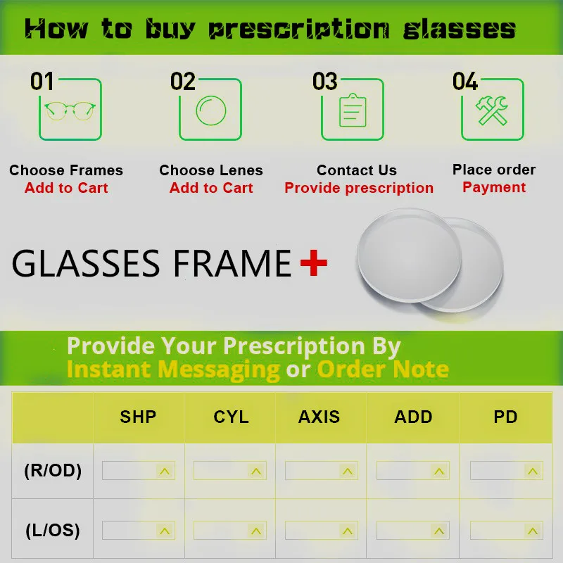 ZENOTTIC Prescription Ordinary Lenses 1.56 1.61 1.67 1.74 (+12.00~-12.00) Hyperopia Myopia Presbyopia Optical Lenses