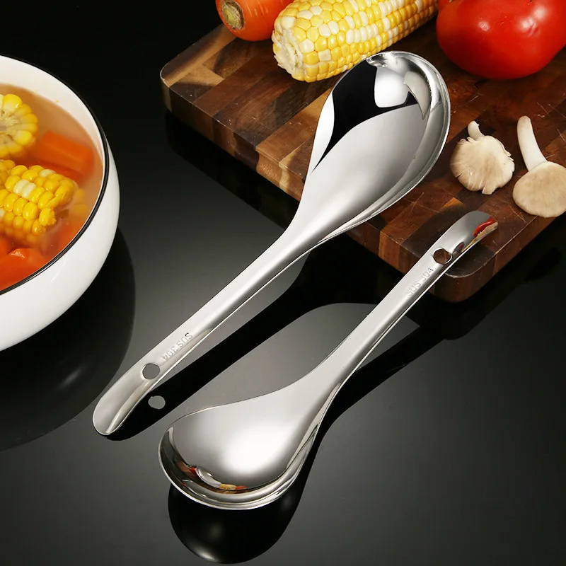 Small Hat Ramen Soup Ladle Rice Serving Spoon Stainless Steel Tablespoons Long Handle Tableware stainless steel spoon soup spoon