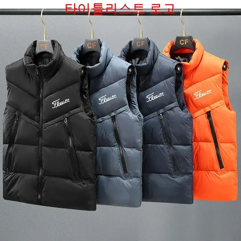 

titleisi - Men's golf jacket, ultra light sleeveless coat, warm, lightweight, winter