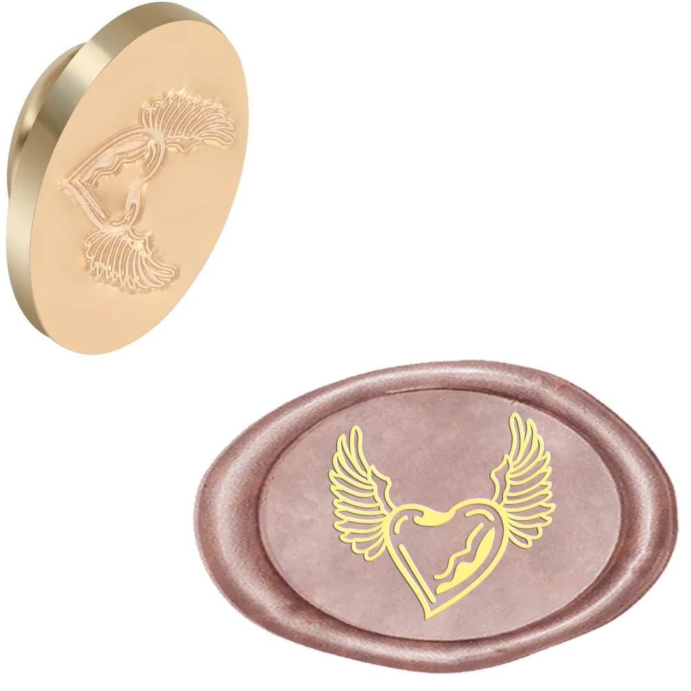 

Love and Wings Wax Seal Stamp Diy Craft Supplies Scrapbooking Christmas Wedding Invitation for Decoration Wine Bags, Notebooks