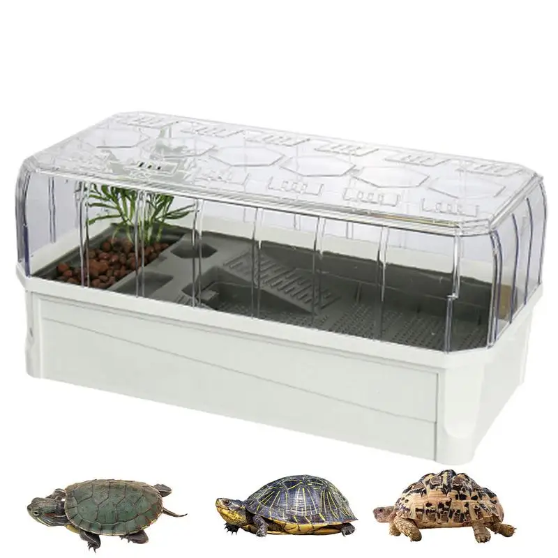 

Turtle Aquarium Tank Multipurpose Habitat Tank For Tortoise White Turtle Tank Aquarium Tortoise Tank With Filter For Brazilian