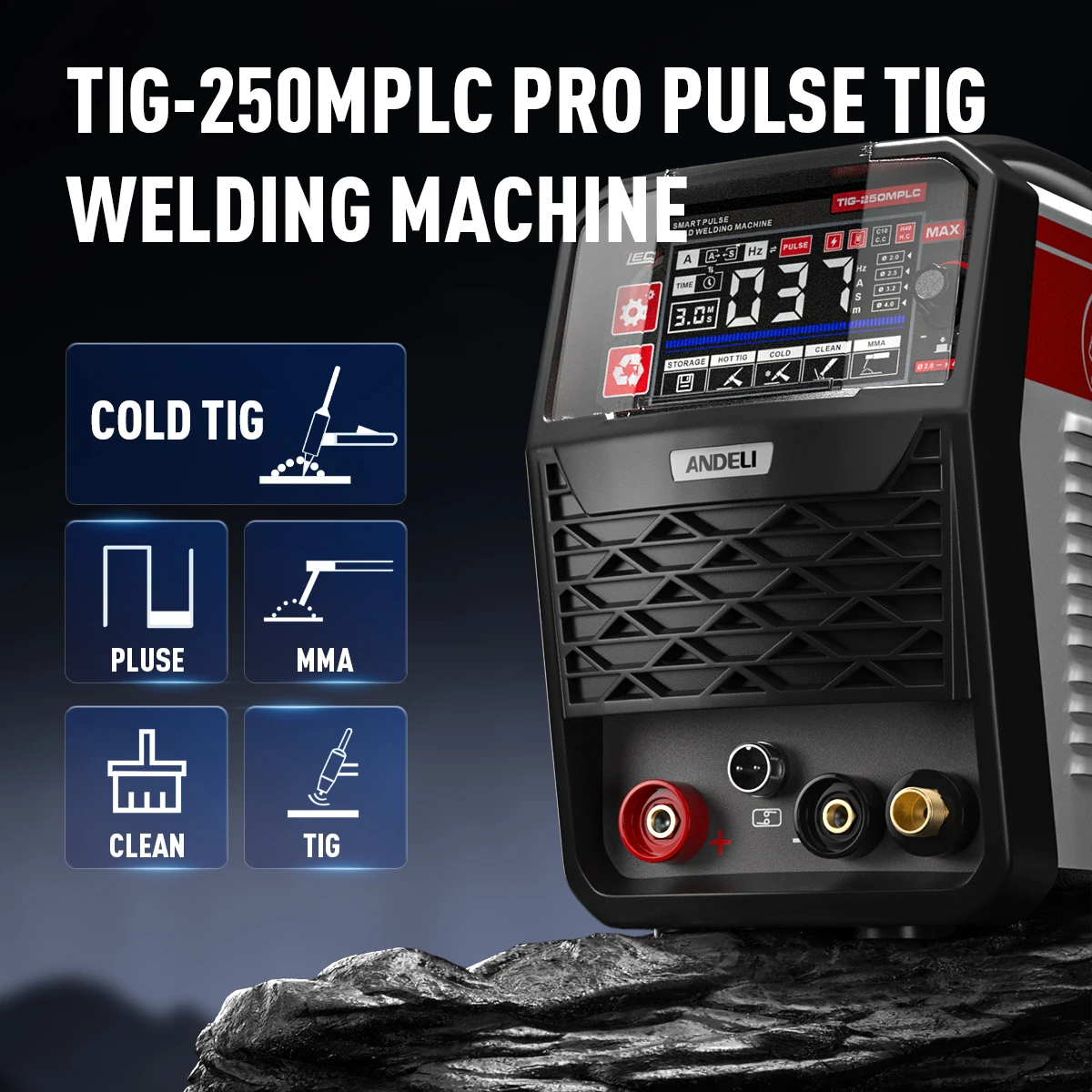 ANDELI 110/220V TIG Welding Machine HF TIG Pulse MMA Clean Cold Welding IGBT Inverter ARC Welder 4 in 1 Multiprocess Welder
