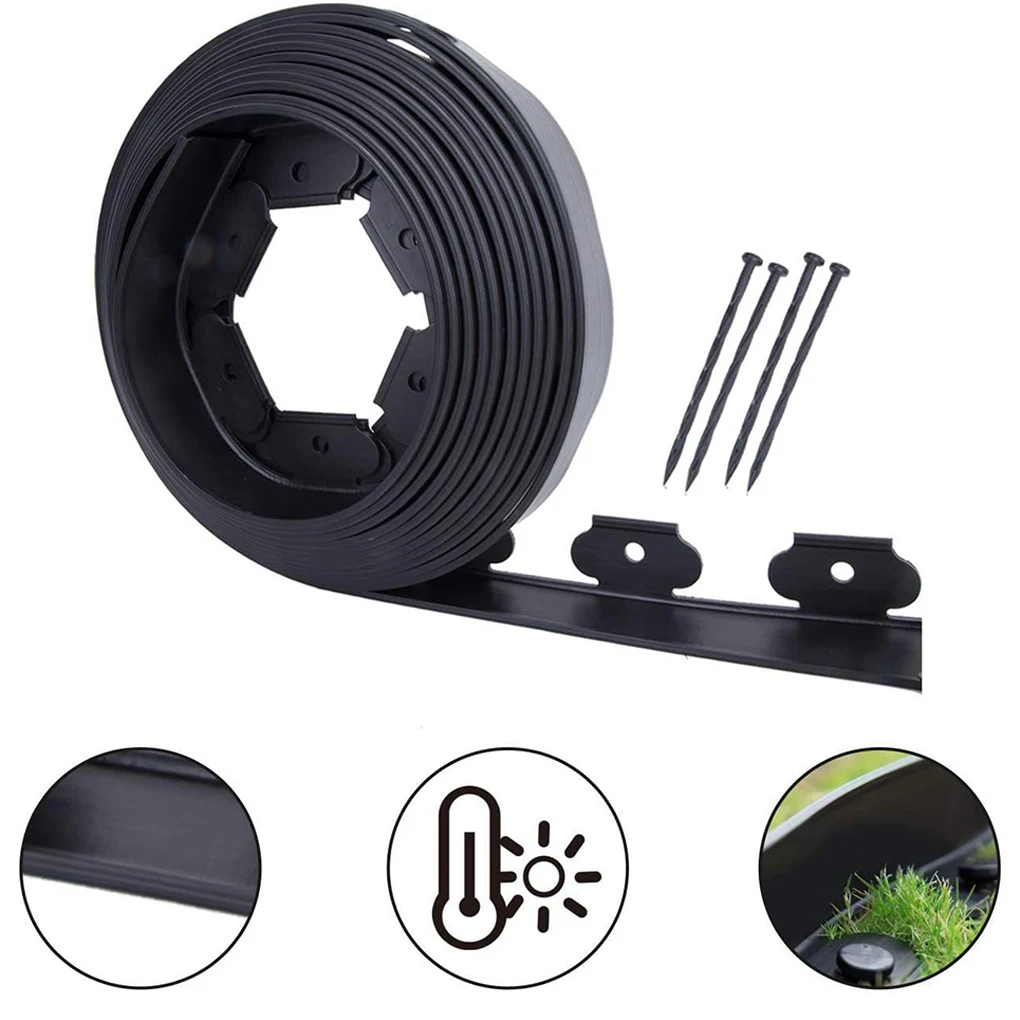 

Lawn Landscape Edging Kit Portable Detachable 5M Decorative Trimmable Garden Tree Yard Patio Border Accessories