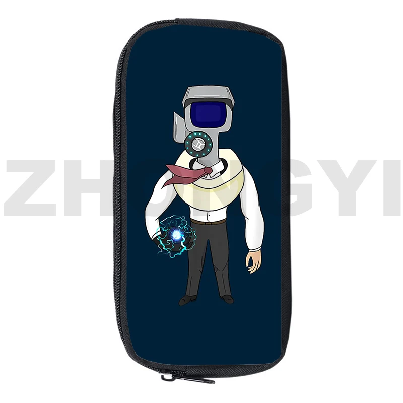 

Skibidi сумка-Органайзер для туалетного макияжа унисекс холщовые косметички на молнии для детей мультяшный Туалет Skibidi карандаш Женская канцелярская сумка