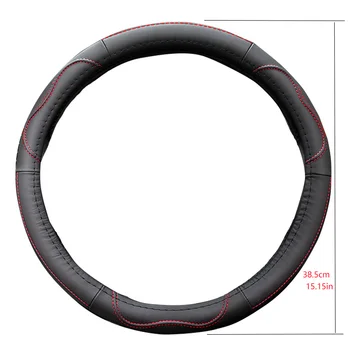 Coprivolante in pelle per tutte le stagioni - Coprivolante universale antiscivolo per auto Protezione per volante per auto in pelle