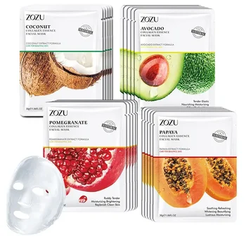 20pcs Moisturizing Face Masks Facial Mask Skincare Avocado Fresh Fruit Nourishing Anti-acne Beauty Face Skin Care Products 1