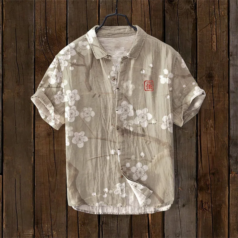 Trend4us Luxe 3D Floral Open-Back Cropped Shirt