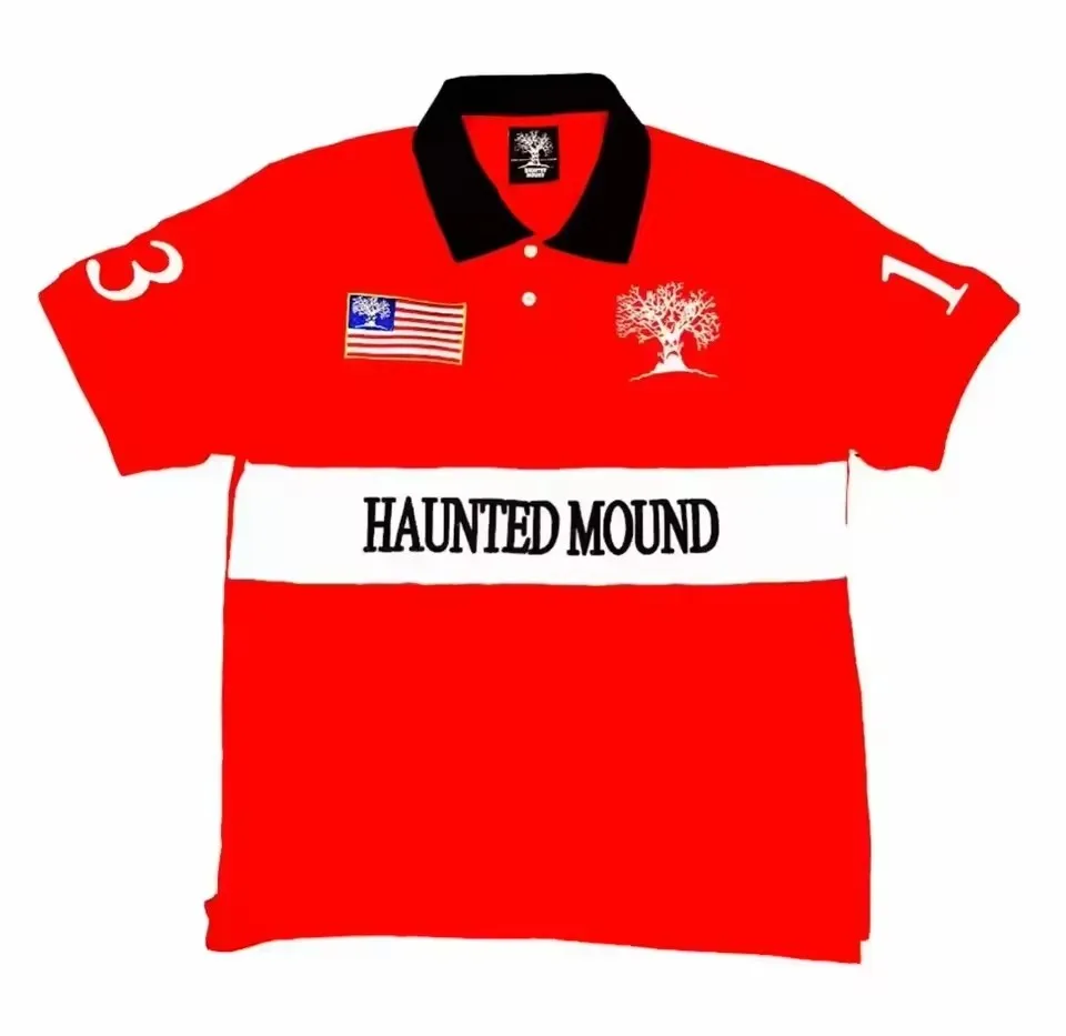 Футuden П®ло Haunted Mound Hauntaholics Sematary Y2k camiseta para