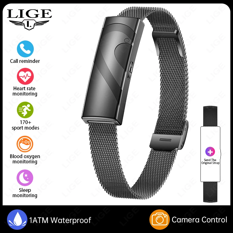 LIGE Smartwatch-Armband mit Anruferinnerung für Damen und Herren, Sport- und Fitness-Tracker, Smart-Armband mit Herzfrequenz- und Blutsauerstoffmessung_voghion.com