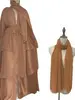 108935-806e98.jpg Robe longue en mousseline de soie pour femmes musulmanes, Abaya ouverte, Dubaï, Turquie, Islam, Arabe, Robe musulmane, Caftan marocain
