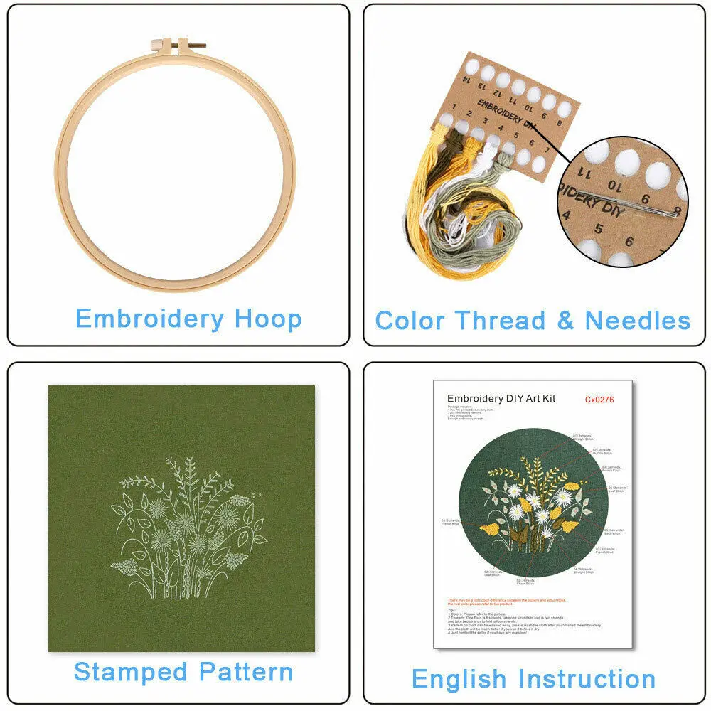 DIY Creative Plant Pattern Embroidery Sewing Kit Craft Cross Stitch Material Semi-finished Handmade Needlework For Home Decor embroidery set embroidery kits