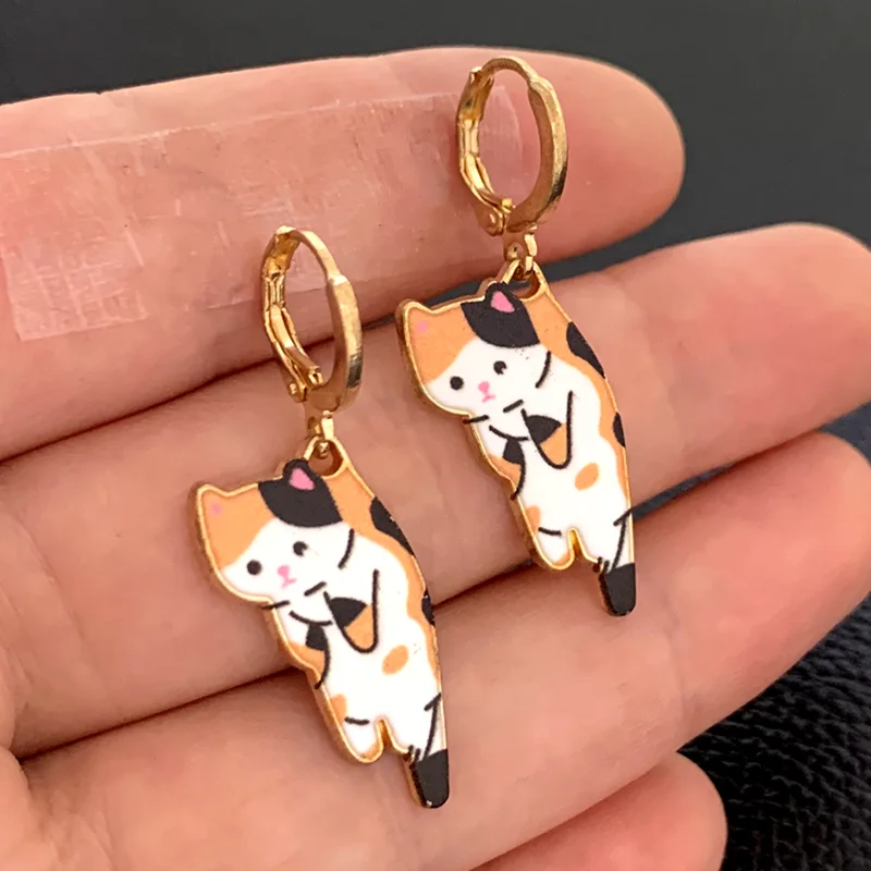 Cat Dangle Earrings