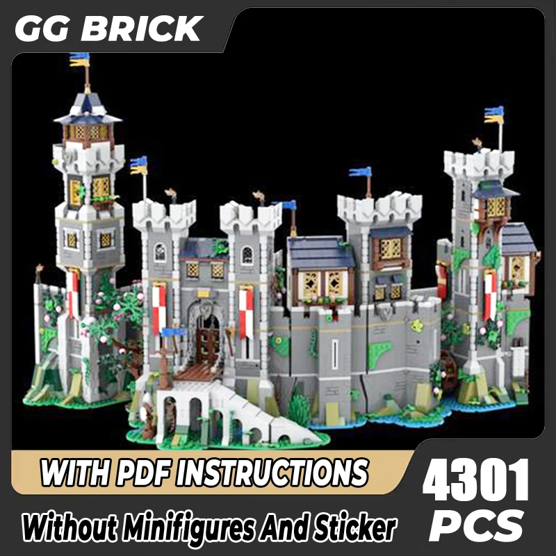 

Moc Building Bricks Falcon Fortress Model Building Technology Modular Medieval Castle Blocks Construstion DIY Toy Holiday Gifts