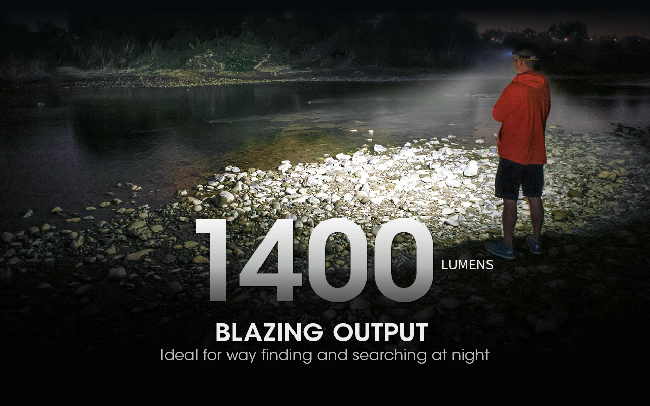 Description Picture 4 of itemNITECORE NU43 Lightweight Rechargeable Headlamp White Red Light Lantern Flashlight Camping Headlight Built-in 3400mAh Battery