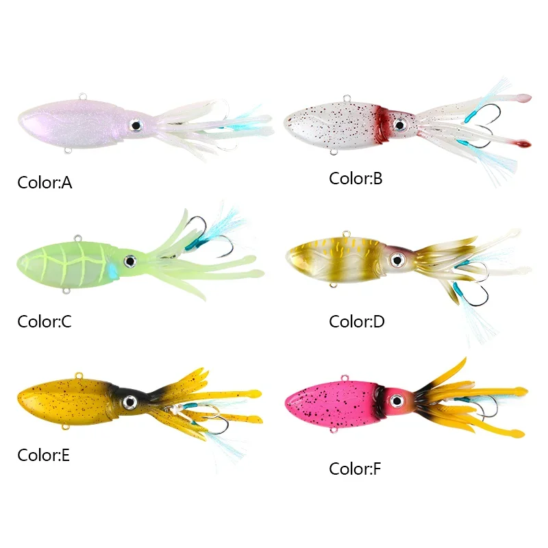 90g 130g 170g 200g 250g Octopus Seeker VIB Metal Squid Deep Sea Fishing Lures Tuna  Snapper Ocean Boat Fishing Torlling Fishing